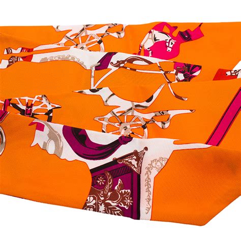 hermes orange horse scarf|More.